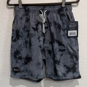 NWT BYLT Premium Basics Active Lined Tie Dye Men's Activewear Sports Shorts M